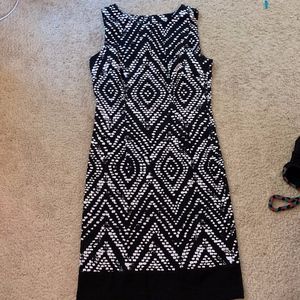 Black and White Patterned Dress